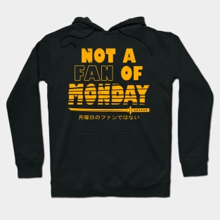 Cool Samurai Katana I Hate Monday Funny Slogan Meme Hoodie